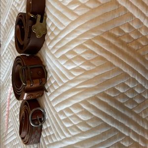 Bundle of brown belts, medium.
